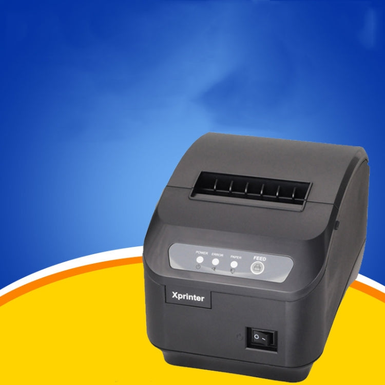 Xprinter XP-Q200II Thermal Small Receipt Printer Catering And Kitchen Receipt Printer 80mm Cutter, Interface Type:LAN Interface(UK Plug) by Xprinter