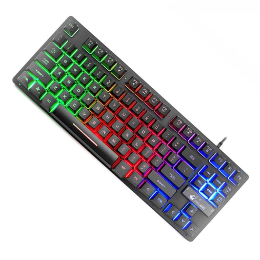 ZIYOULANG K16 87 Keys Colorful Mixed Light Gaming Notebook Manipulator Keyboard, Cable Length: 1.5m by FREEDOM-WOLF