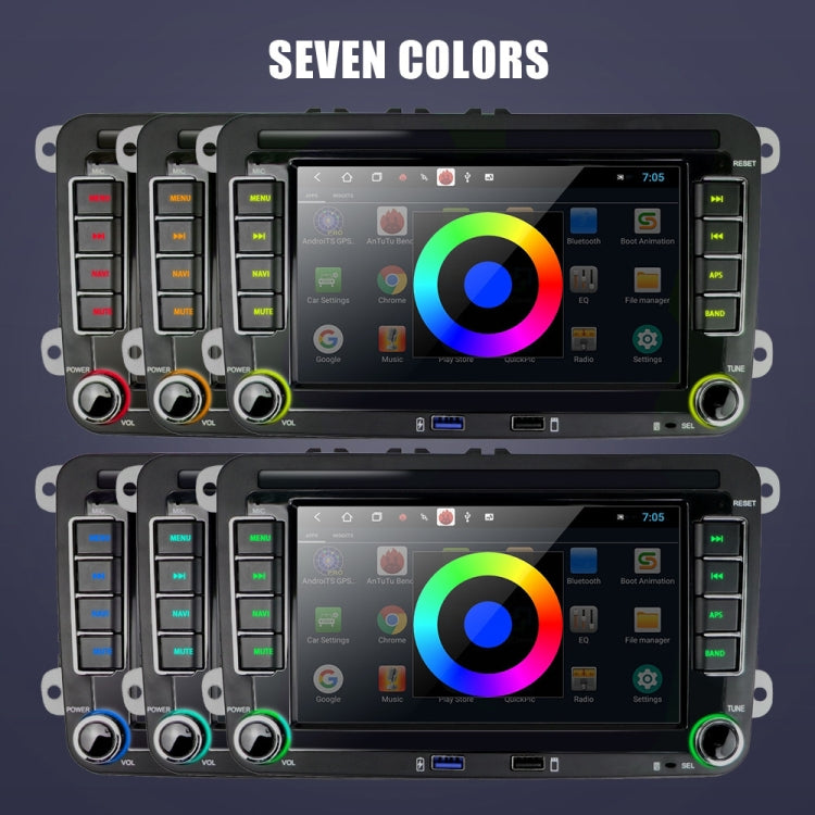 Suitable for Volkswagen 7-inch Car Multimedia Player Navigation Bluetooth Reversing Integrated Machine Android 10.0, Specification: 1+16G by buy2fix