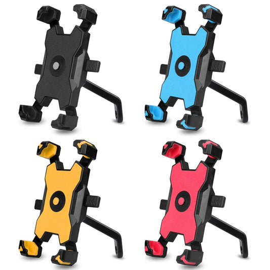 Electric Bicycle Mobile Phone Holder Can Be Rotated 360-degree Mobile Phone Holder Four-way Adjustment Bracket for Motorcycle, Style:Rearview Mirrors(Red) by buy2fix