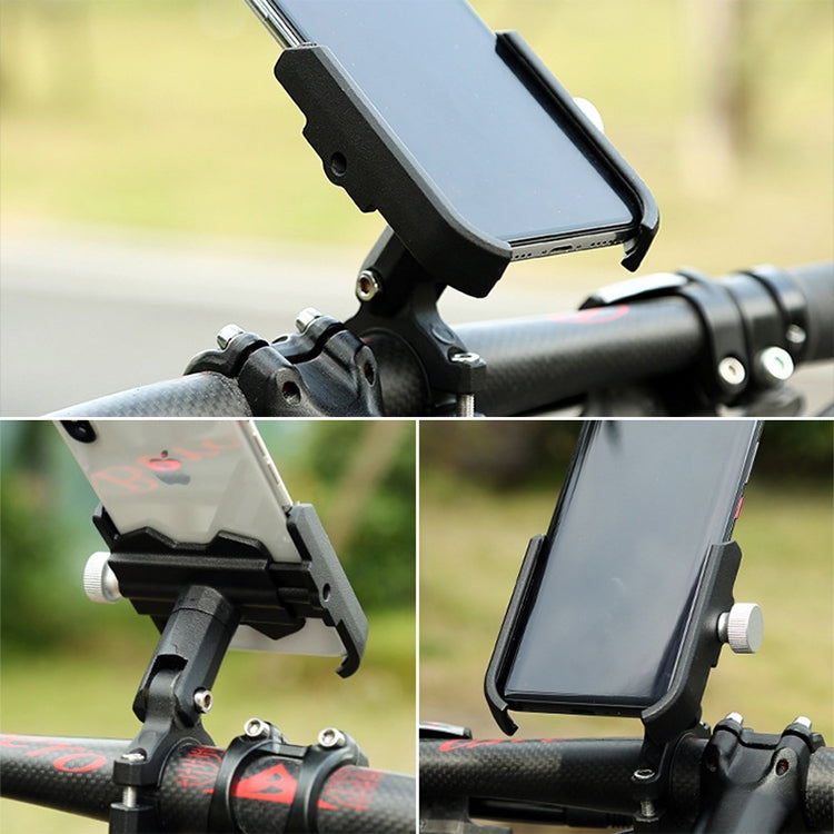 Bicycle Mobile Phone Holder Motorcycle Electric Car Navigation Mobile Phone Holder, Style:Handlebars(Black) by buy2fix