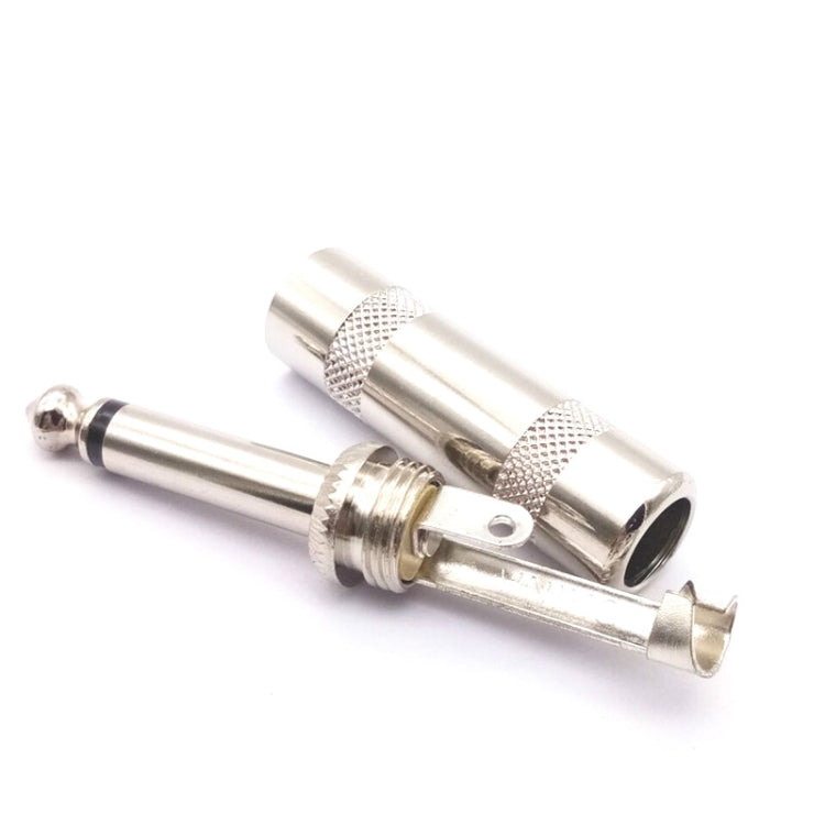 10 PCS 6.35mm Two-core Audio Welding Mono Mixer Microphone Speaker Plug by buy2fix