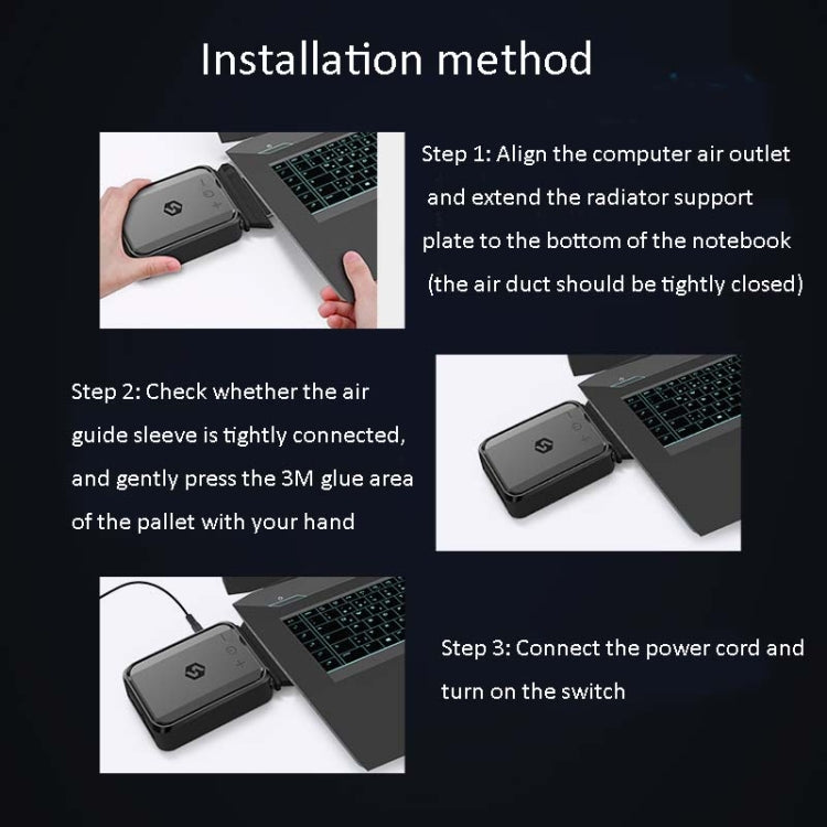 Suohuang Computer Notebook Exhaust Radiator Side Suction Fan Machine for Lenovo/ASUS/Dell laptops, Style:Colorful -5V Intelligent Constant Temperature by buy2fix