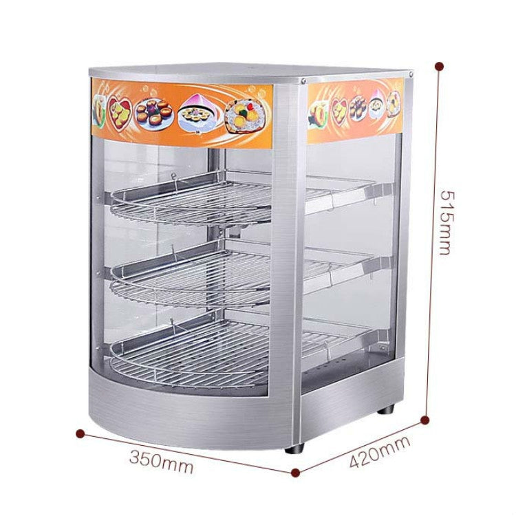 DH-1P Three-layer Electrical Heating Holding Cabinet Egg Tart Pizza Bread Food Heating Constant Temperature Holding Display Cabinet, CN Plug by buy2fix