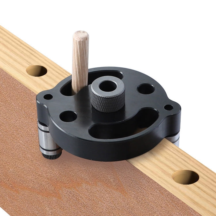 Woodworking Straight Hole Puncher Self-Centering Dowel Splicing Drilling Locator Woodworking Drilling Tool, Style: Black+7 PCS Drill Bit by buy2fix