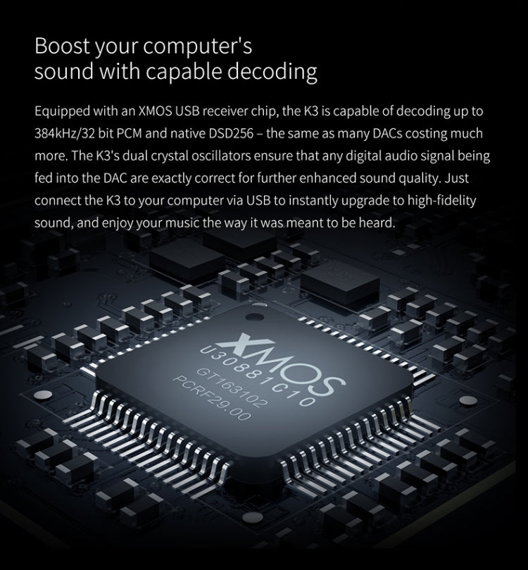 FiiO K3 Portable Headphone Amplifier DSD USB DAC for PC, Support COAXIAL / OPTICAL / 2.5 BALANCE(Black) by buy2fix