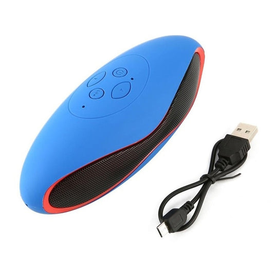 3D Stereo Mini Rugby Shape Bluetooth Speaker with TF Card Slot(Blue) by buy2fix