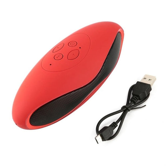 3D Stereo Mini Rugby Shape Bluetooth Speaker with TF Card Slot(Red) by buy2fix