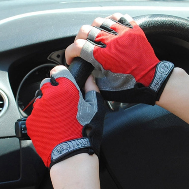 Summer Men Women Fitness Gloves Gym Weight Lifting Cycling Yoga Training Thin Breathable Antiskid Half Finger Gloves, Size:L(Black) by buy2fix