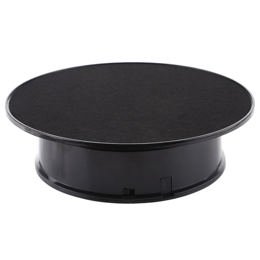 20cm 360 Degree Electric Rotating Turntable Display Stand Photography Video Shooting Props Turntable, Max Load 1.5kg, Powered by Battery(Black) by buy2fix
