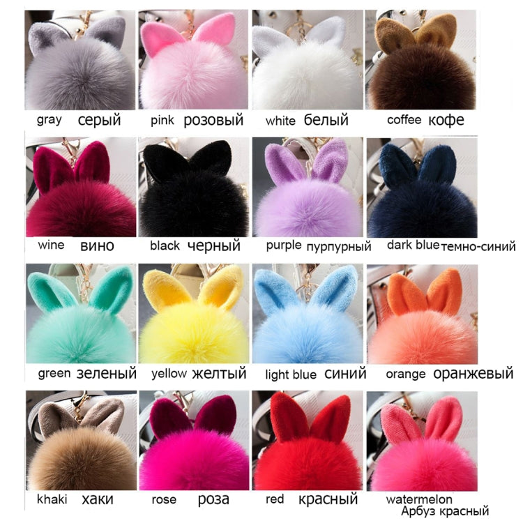 Fur Pom Keychains Fake Rabbit Fur Ball Keychain(yellow) by buy2fix