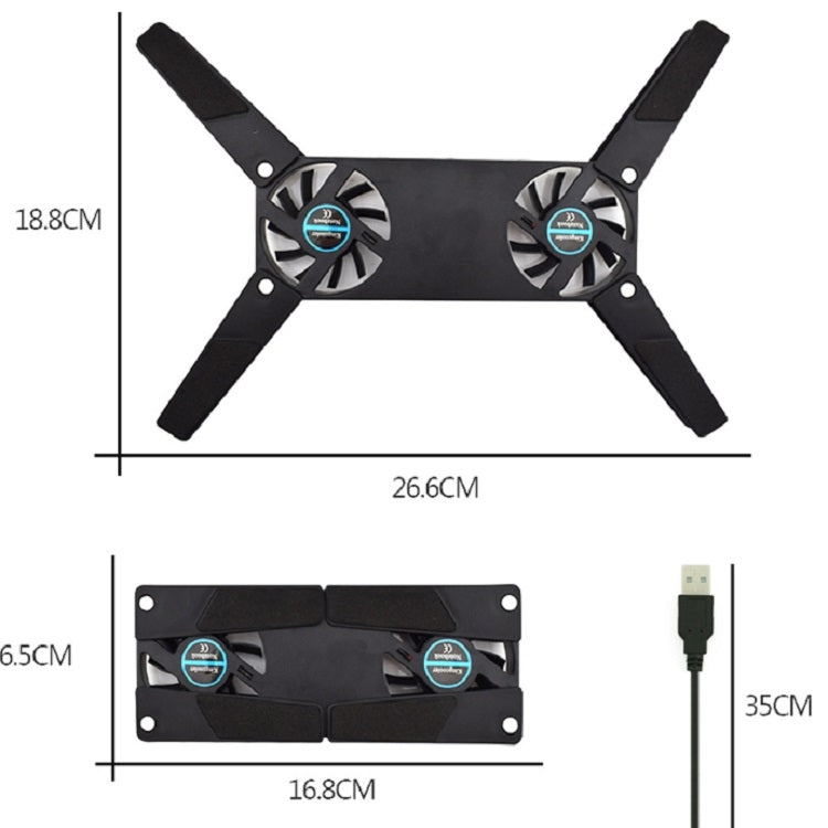 2 PCS Foldable Laptop Radiator Cooling Pad by buy2fix