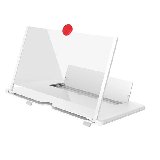 12 inch Pull-out Typed Ultra-clear 3D Mobile Phone Screen Stretching Bracket Amplifier(White) by buy2fix