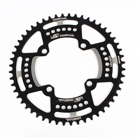 Snail Positive And Negative Tooth Discs Mountain Bike Single Disc Large Tooth Disc 104mm Bcd, Specification:44T(Black) by Snail