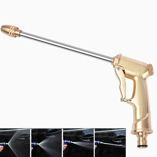Electroplating Extension Rod Car Wash Water Gun Household Brush Car Gun Garden Watering Gun(Gold) by buy2fix