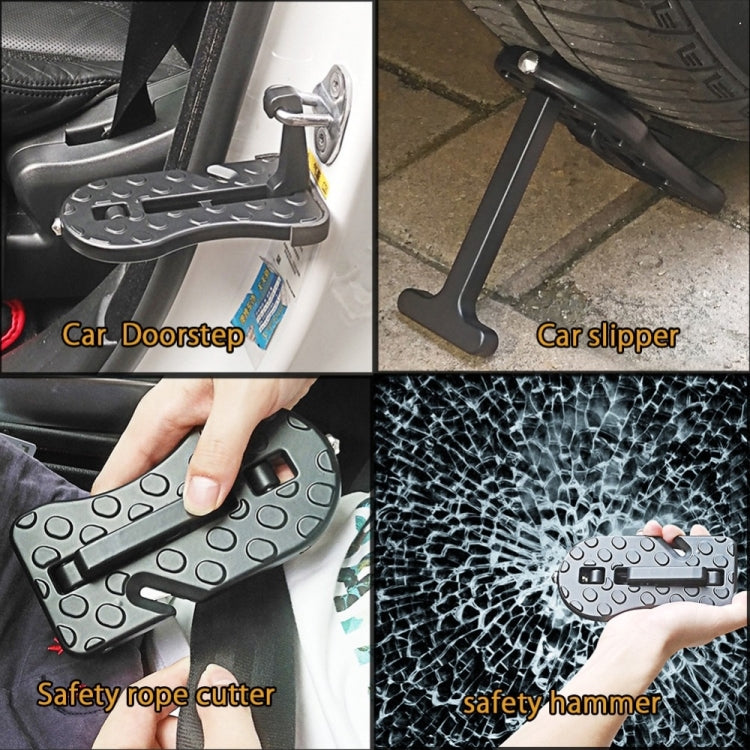 Car Doorstep Vehicle Rooftop Roof Rack Assistance Easy Install The Door Step Hooked On Car Truck SUV Portable Safety Hammer by buy2fix