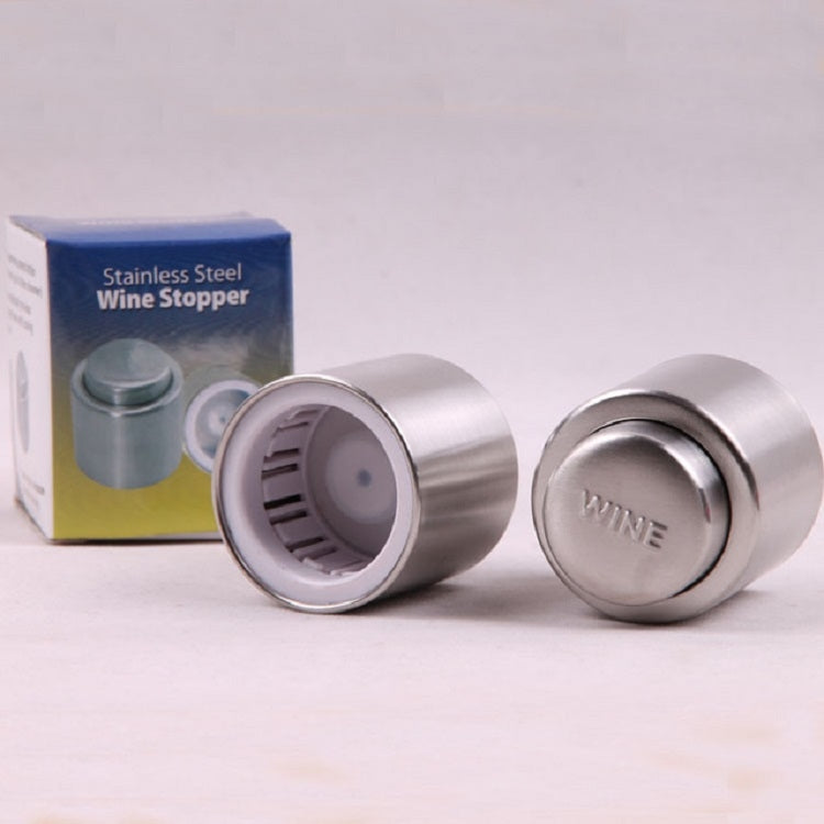 Push Stainless Steel Red Wine Stopper Champagne Stopper, Style:Red Wine Stopper by buy2fix