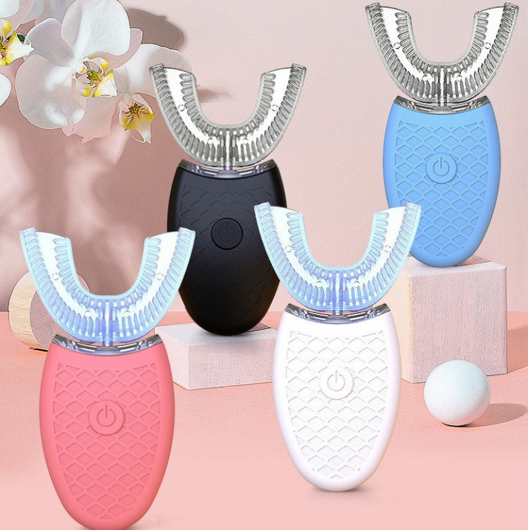 Lazy U-shaped Mouth Whitening Tooth Electric Toothbrush(White) by buy2fix