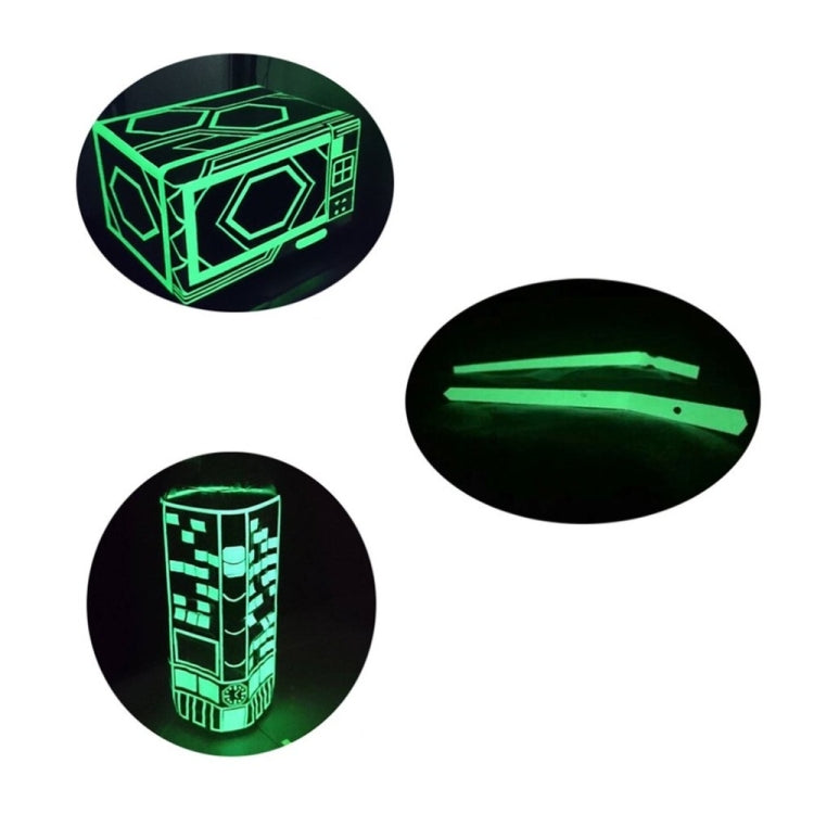 Reflective Glow Tape Self-adhesive Sticker Removable Luminous Tape Fluorescent Glowing Dark Striking Warning Tape(Green 20mmx3m) by buy2fix