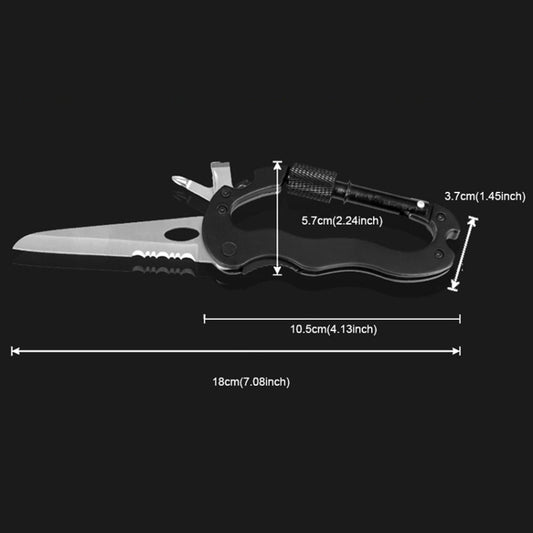 External Multi-function Carabiner D-type Hanging Keychain by buy2fix