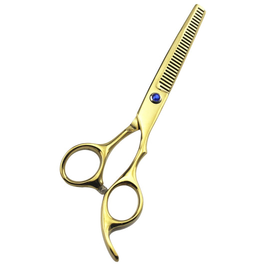 Professional Hair Cutting Scissor Hairdressing Kit Thinning Scissors Barber(Gold Thinning(SXLC-605T)) by buy2fix