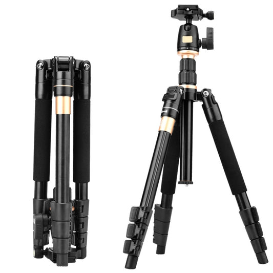 Q555 4-Section Folding Legs Aluminum Alloy Tripod Mount Monopod Holder with Ball Head by buy2fix