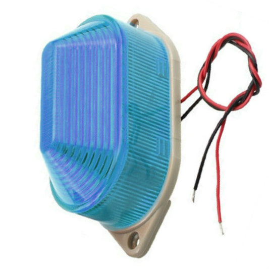 AC220V Led Mini Strobe Signal Warning Light Silent Warning Light(Blue) by buy2fix