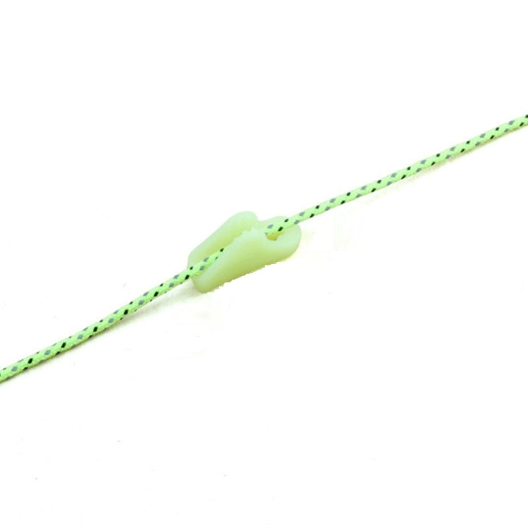 10 PCS Outdoor Luminous Rope Buckle Fluorescence Tent Triangle Buckle Alert Reminder Accidental Danger Tent Wind Rope Adjuster by buy2fix