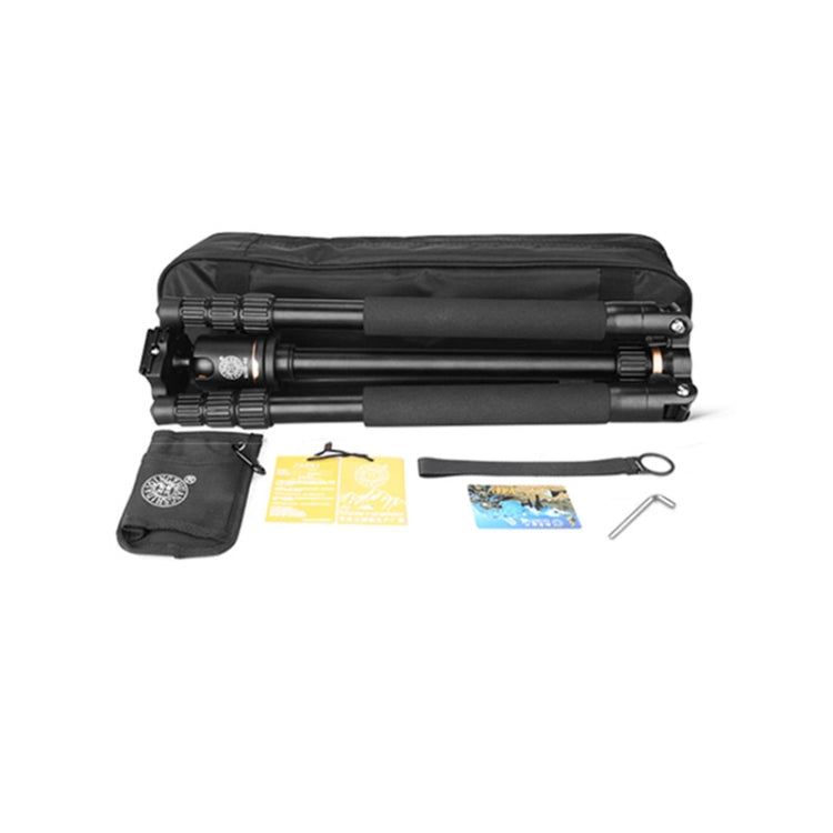 Q222 Portable 4-Section Folding Legs Aluminum Alloy Tripod Mount Monopod Holder with Ball Heads by buy2fix