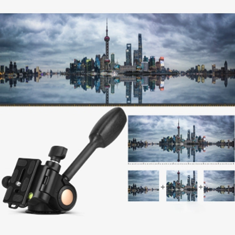 Q08 Three-Dimensional Damping 360 Degree Panorama Scale Leveling Metal Tripod Heads by buy2fix