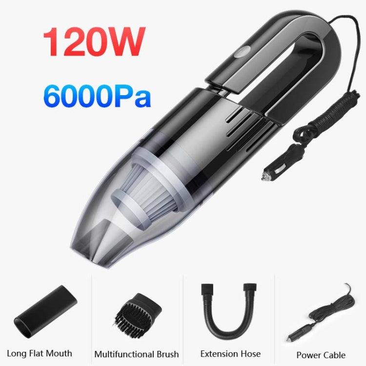 120W Car Vacuum Cleaner Car Small Mini Internal Vacuum Cleaner, Specification:Wired, Style:Turbine Motor by buy2fix