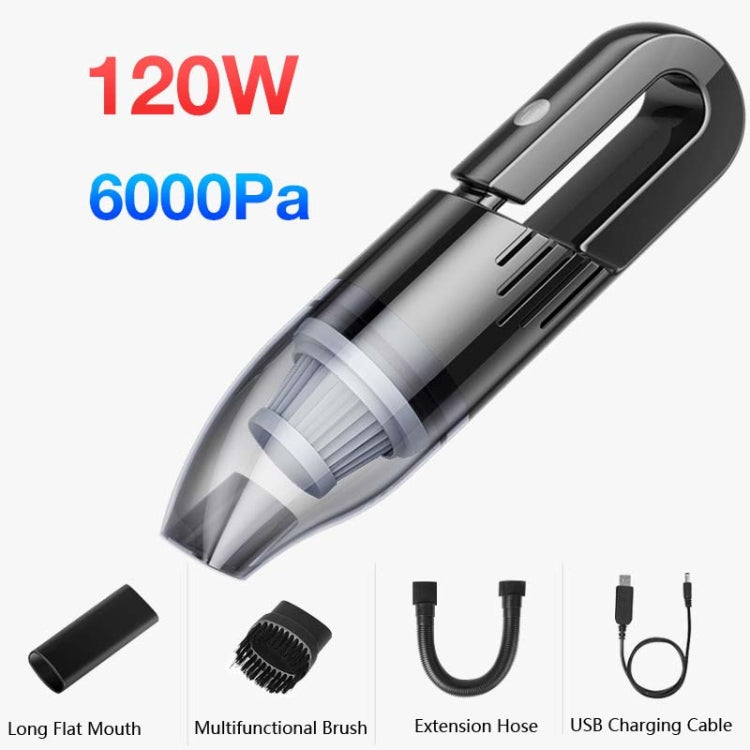 120W Car Vacuum Cleaner Car Small Mini Internal Vacuum Cleaner, Specification:Wireless, Style:Turbine Motor by buy2fix
