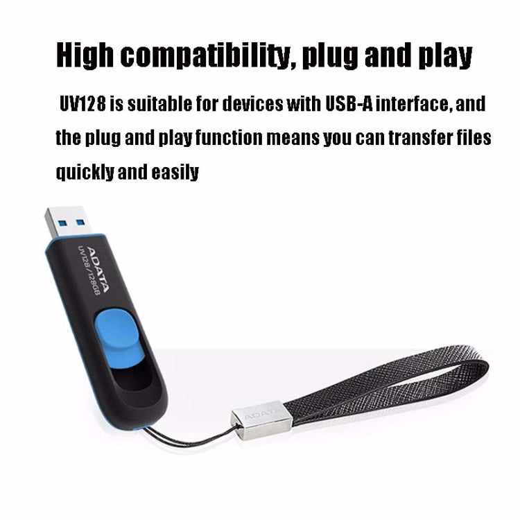 ADATA UV128 Car Speaker Office Storage U Disk, Capacity: 64GB, Random Color Delivery by ADATA