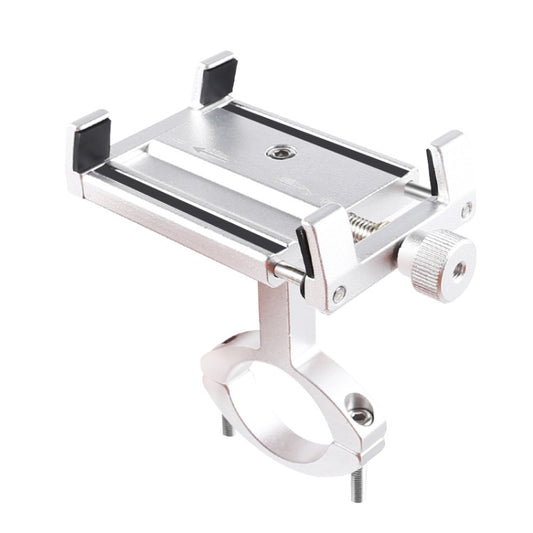 2 PCS Aluminum Alloy Bicycle Mobile Phone Holder Motorcycle Mobile Phone Navigation Bracket Electric Motorcycle Hand Rack(Silver (Handlebar Style)) by buy2fix