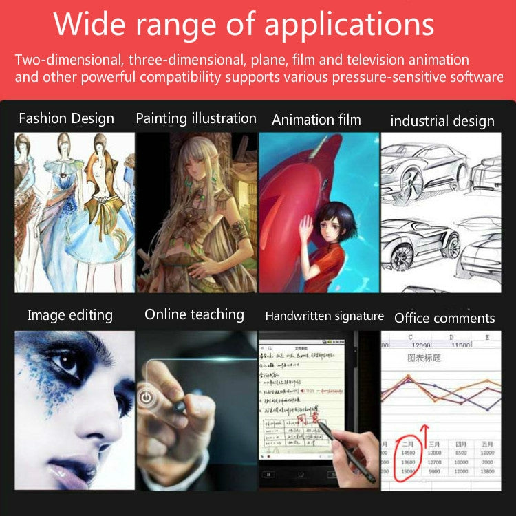 10Moons G30 Magic Circle Digital Tablet Can Be Connected To Mobile Phone Hand-Painted Board Painting Drawing Board with 8192 Passive Pen by 10Moons