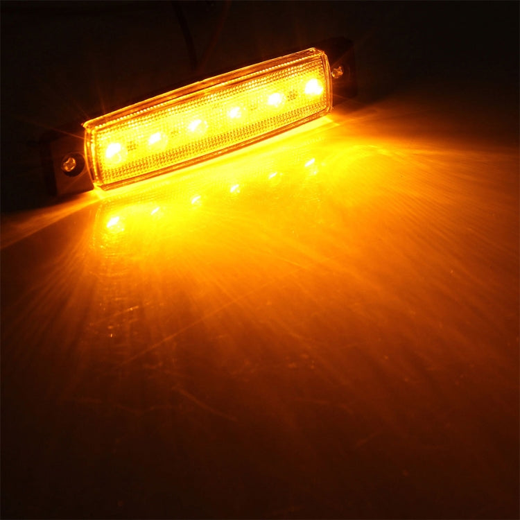 4 PCS 12V 6 SMD Auto Car Bus Truck Wagons External Side Marker Lights LED Trailer Indicator Light Rear Side Lamp(Amber) by buy2fix