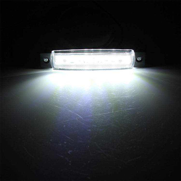 4 PCS 12V 6 SMD Auto Car Bus Truck Wagons External Side Marker Lights LED Trailer Indicator Light Rear Side Lamp(White) by buy2fix