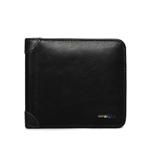 Men Leather Business Wallet Smart Anti-Lost Anti-Theft Wallet, Style:Smart(Black) by buy2fix