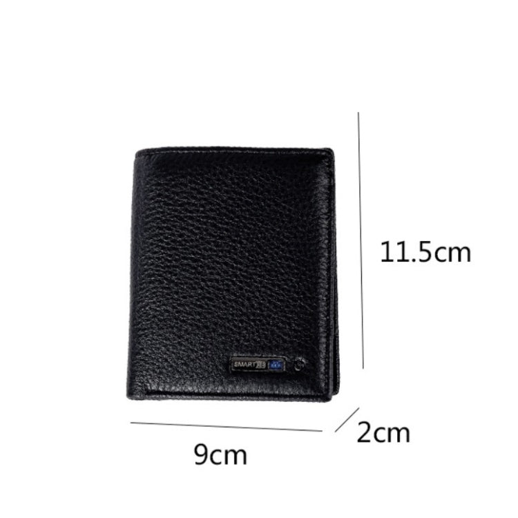 Vertical Wallet Smart Bluetooth Anti-Lost Anti-Theft Leather Bag, Style:Smart(Red) by buy2fix