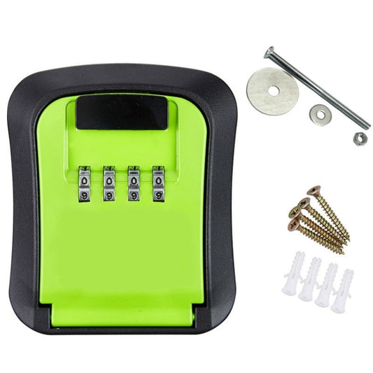Wall-Mounted Key Code Box Construction Site Home Decoration Four-Digit Code Lock Key Box(Green) by buy2fix