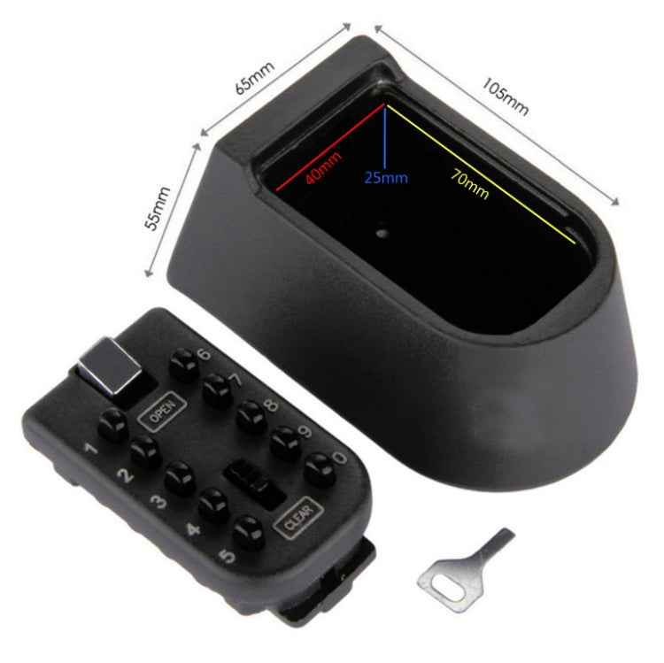 KS-004 Combination Lock Key Box Alloy Button Wall-Mounted Shield-Shaped Combination Box by buy2fix