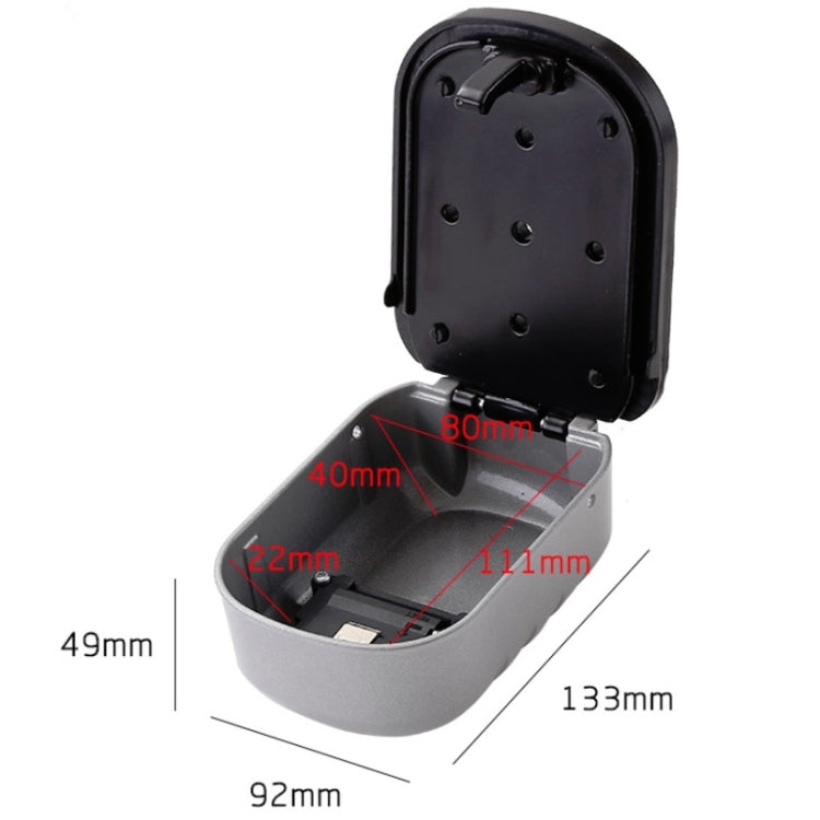 KS020 Password Lock Key Box Wall-Mounted Construction Site Decoration Key Password Lock(Black) by buy2fix