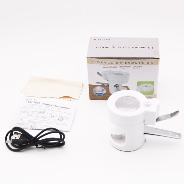 Detachable With LED Light HD 3.5 Times Old Man Nail Clippers Magnifying Glass by buy2fix