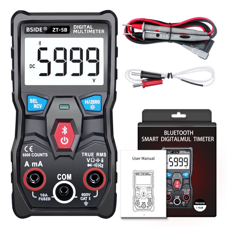 BSIDE ZT-5B Smart Bluetooth 6000 Words Automatic Range Digital Multimeter by BSIDE
