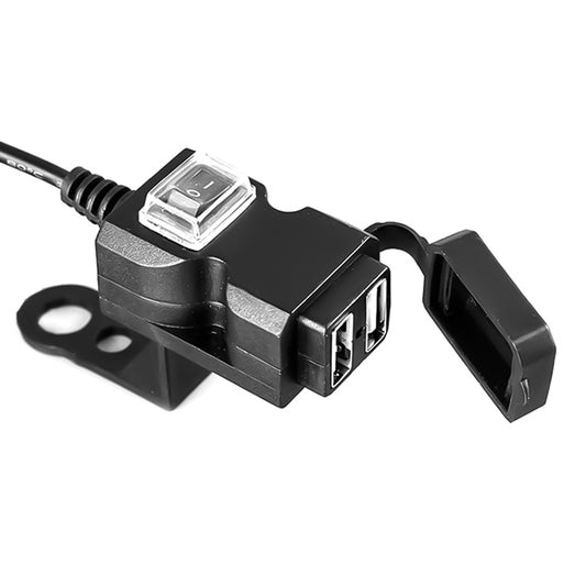 Dual USB Port 12V Waterproof Motorbike Motorcycle Handlebar Charger 5V 1A/2.1A Adapter Power Supply Socket for Phone Mobile by buy2fix