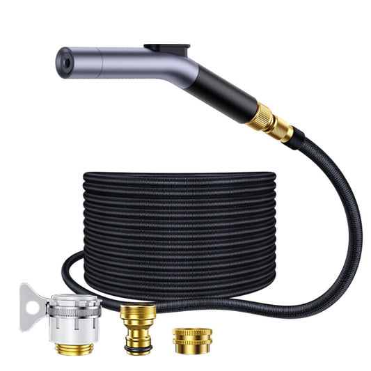 High Pressure Car Wash Water Gun Car Home Dual-Use Tap Water Brushing Car Washing Booster Nozzle Telescopic Hose, Size:5m by buy2fix