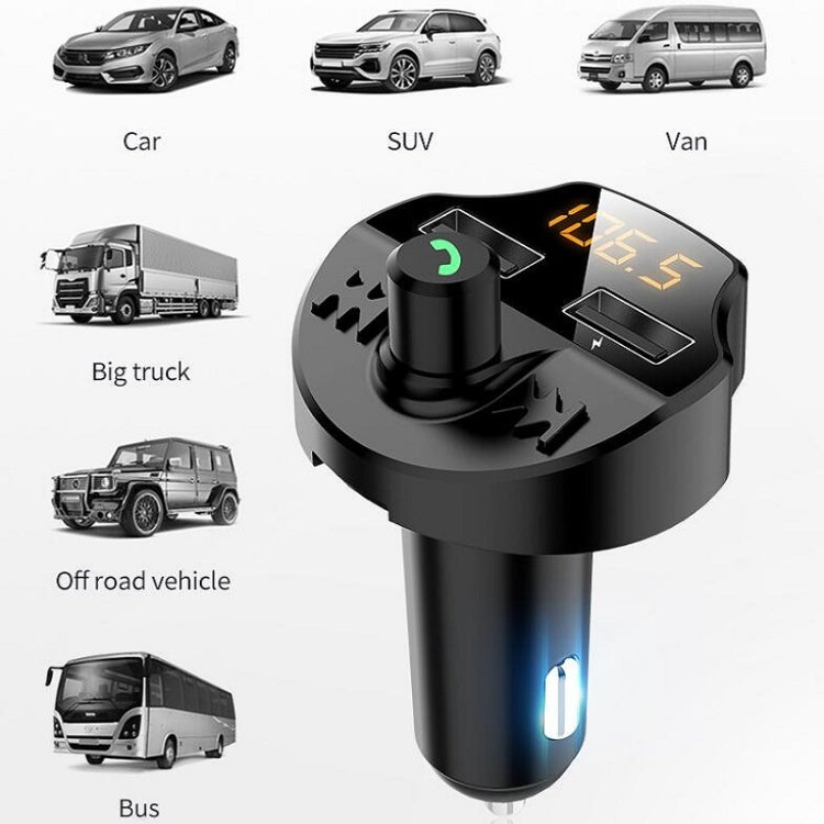 T66 Car Bluetooth Car Charger Cigarette Lighter MP3 Player Hands-Free Car FM Transmitter by buy2fix