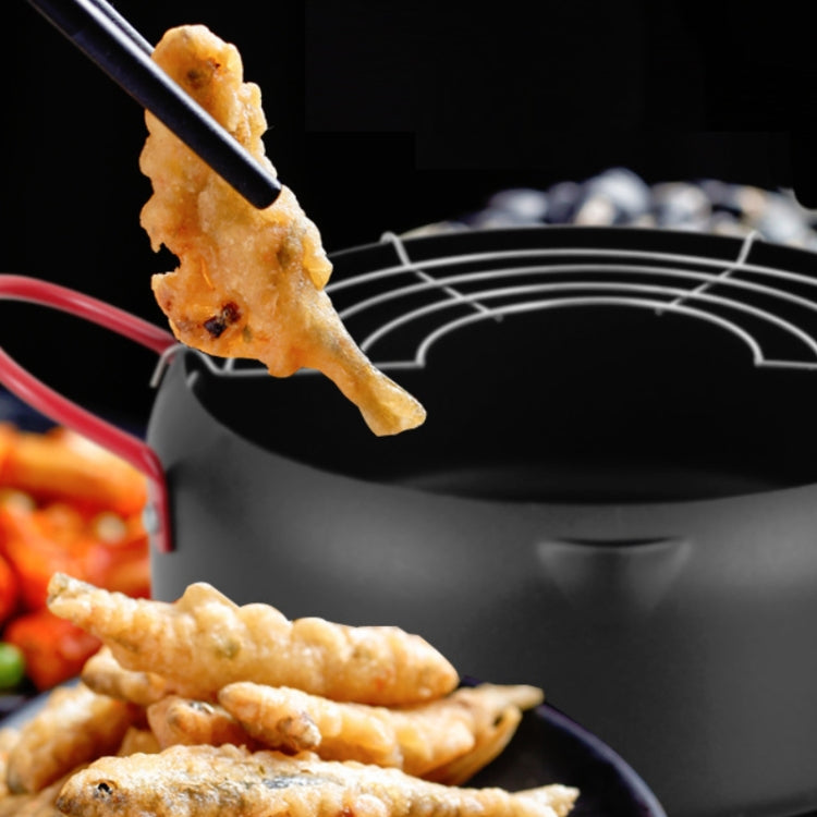 Tempura Hot Pot Household Fryer Pot Non-Stick Pan With Filter Holder, Specification:20cm without Clip by buy2fix