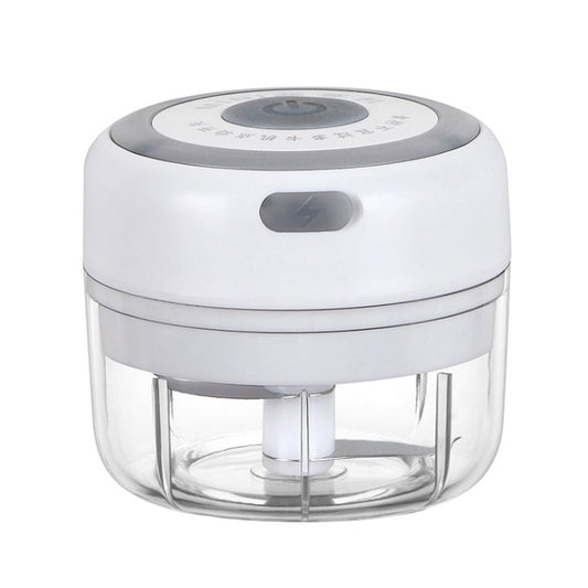 Electrical USB Rechargeable Garlic Mixing Masher Complementary Food Masher Stainless Steel Crushing Garlic Peeling Device Wireless Mini Garlic Cutter(White) by buy2fix