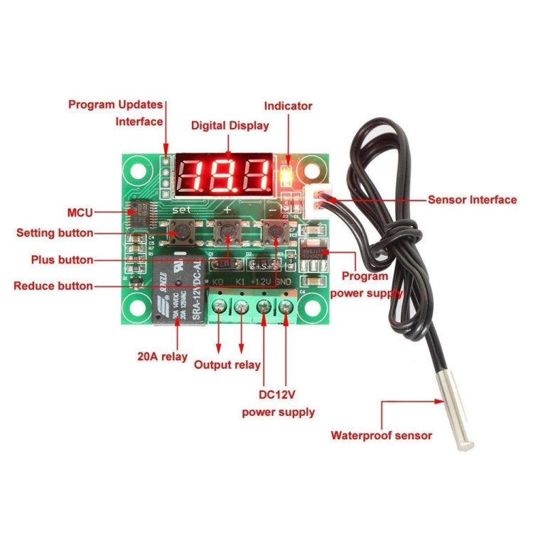 XH-W1209 Digital Cool/Heat Temperature Thermostat Thermometer Controller On/Off Switch by buy2fix